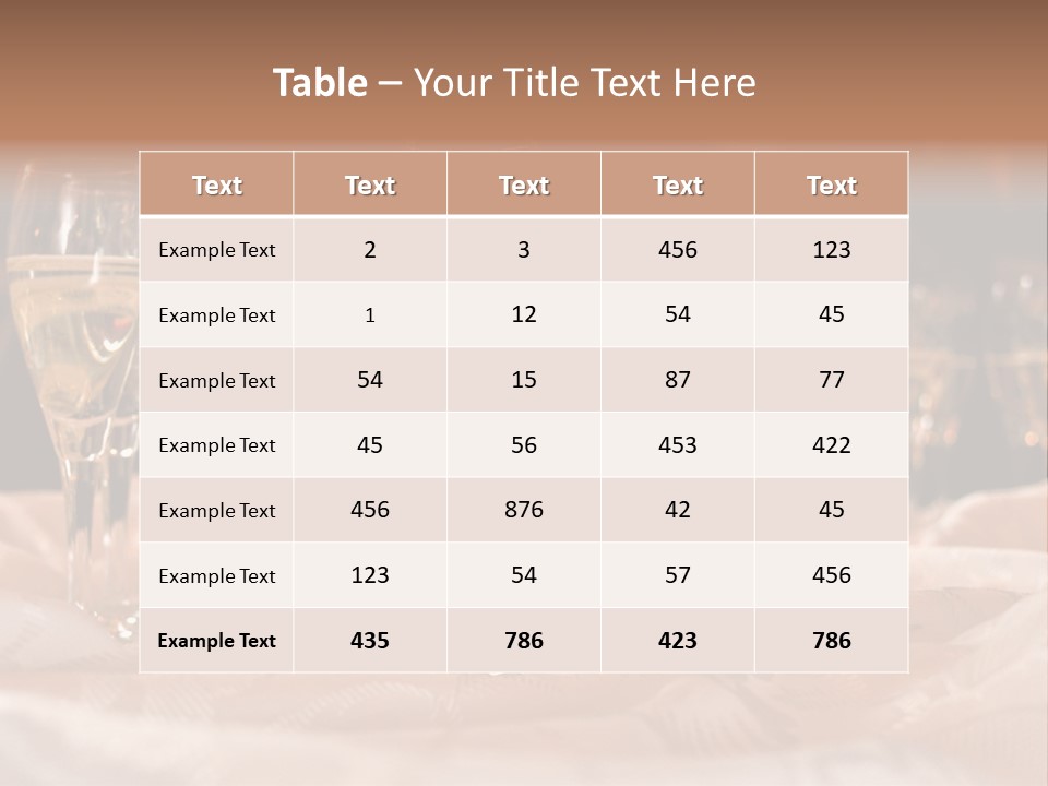 Table Family Bridegroom PowerPoint Template