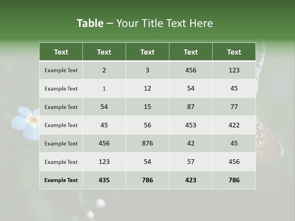 Floral Nature Peace PowerPoint Template