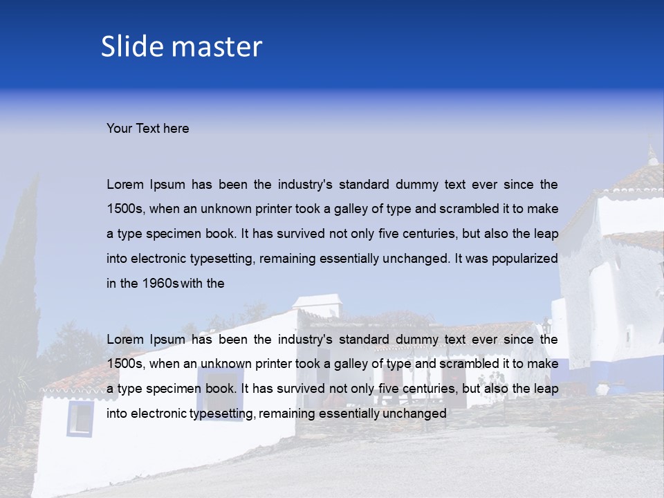 Ancient Vacation Village PowerPoint Template