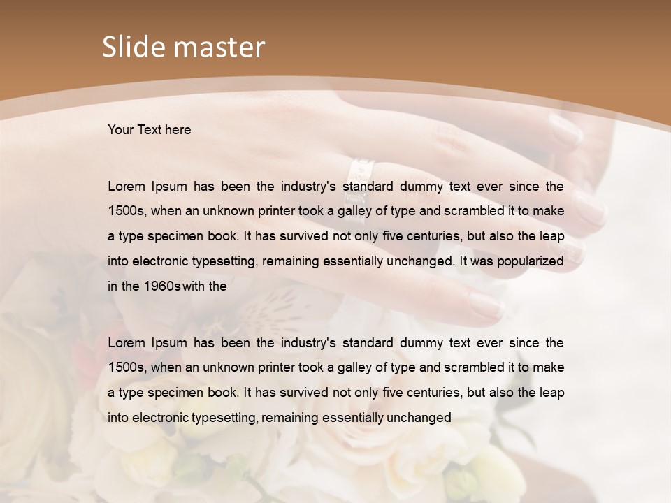 Groom Roses Commit PowerPoint Template