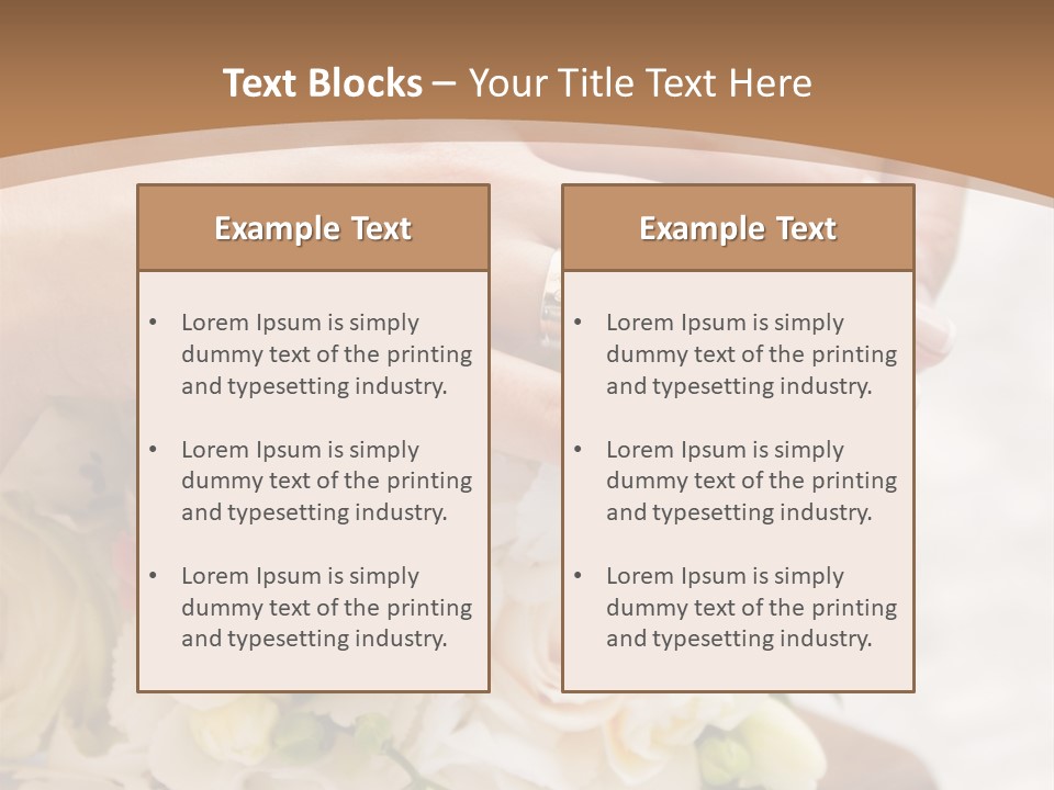Groom Roses Commit PowerPoint Template
