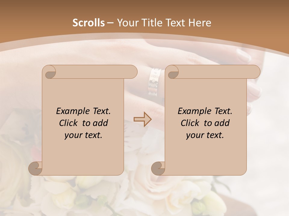 Groom Roses Commit PowerPoint Template