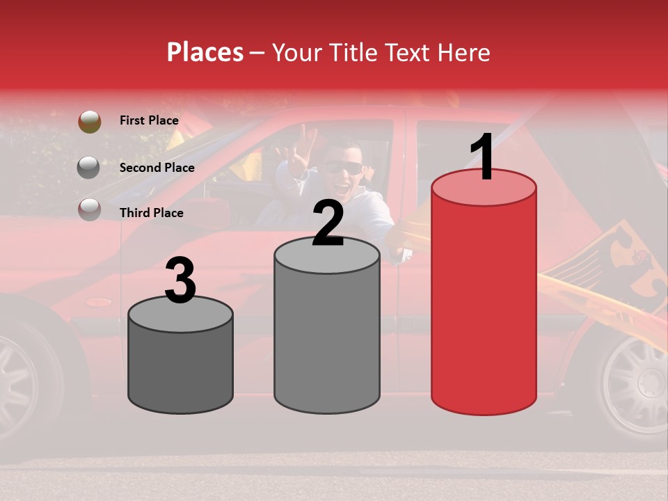 Stretch Isolated Woman PowerPoint Template