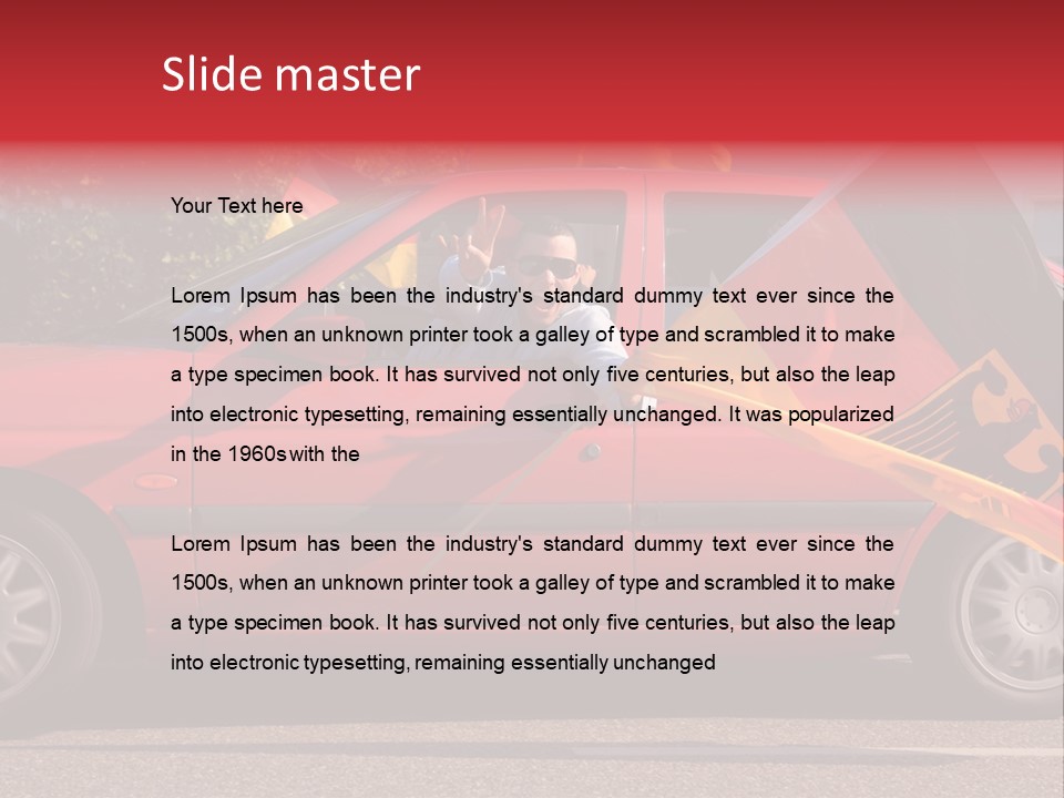 Stretch Isolated Woman PowerPoint Template