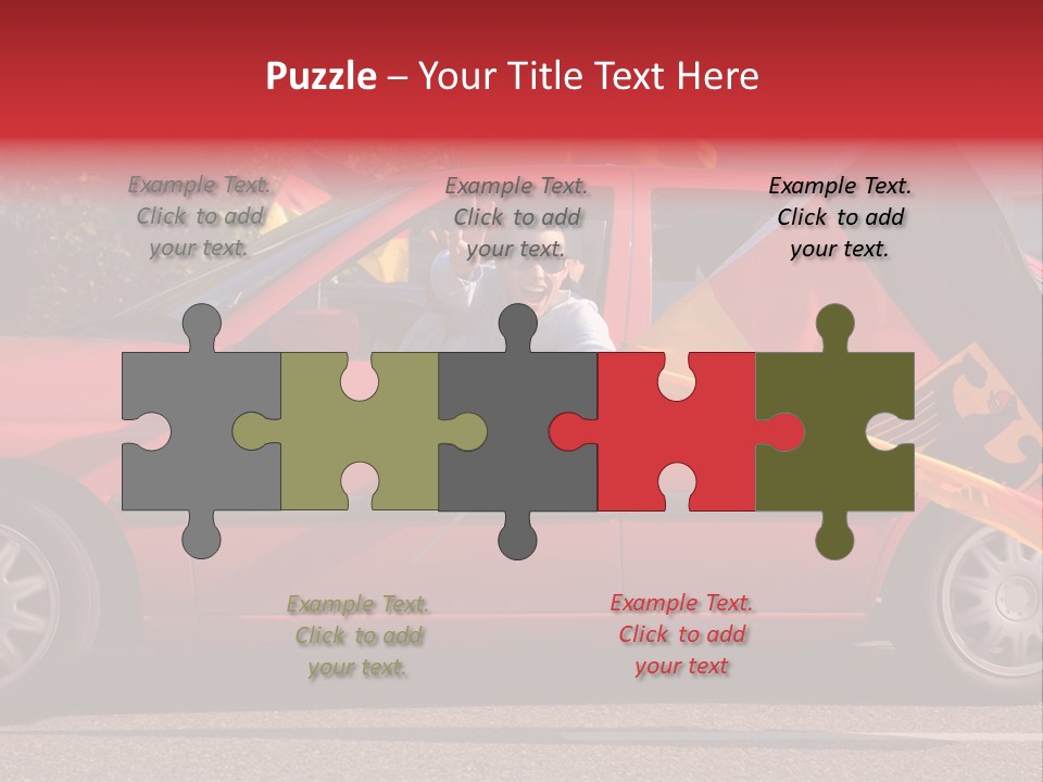 Stretch Isolated Woman PowerPoint Template