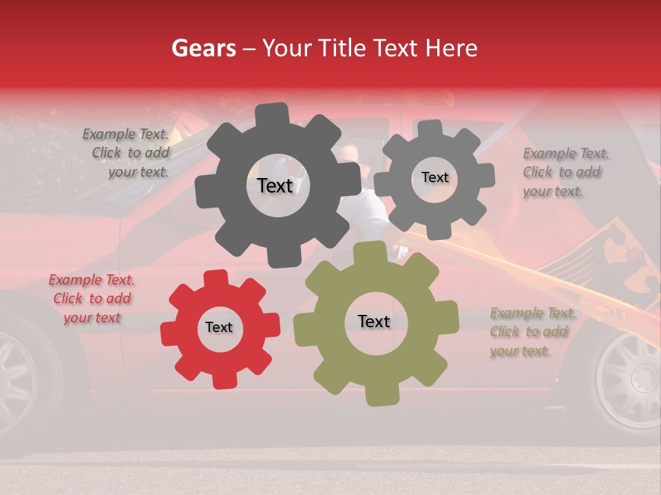 Stretch Isolated Woman PowerPoint Template