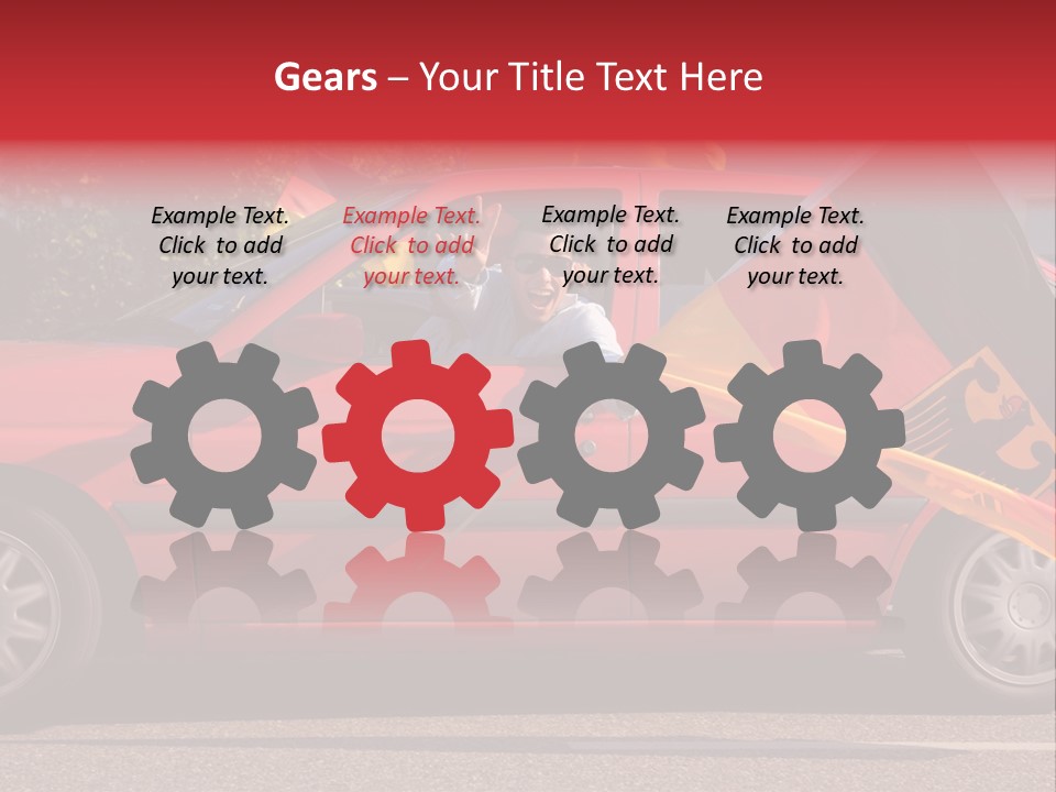 Stretch Isolated Woman PowerPoint Template