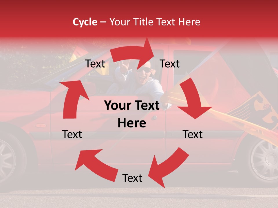 Stretch Isolated Woman PowerPoint Template