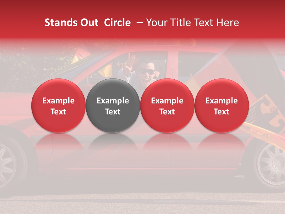 Stretch Isolated Woman PowerPoint Template