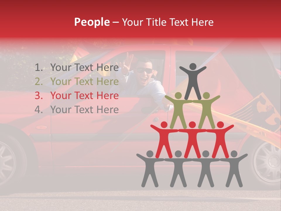 Stretch Isolated Woman PowerPoint Template