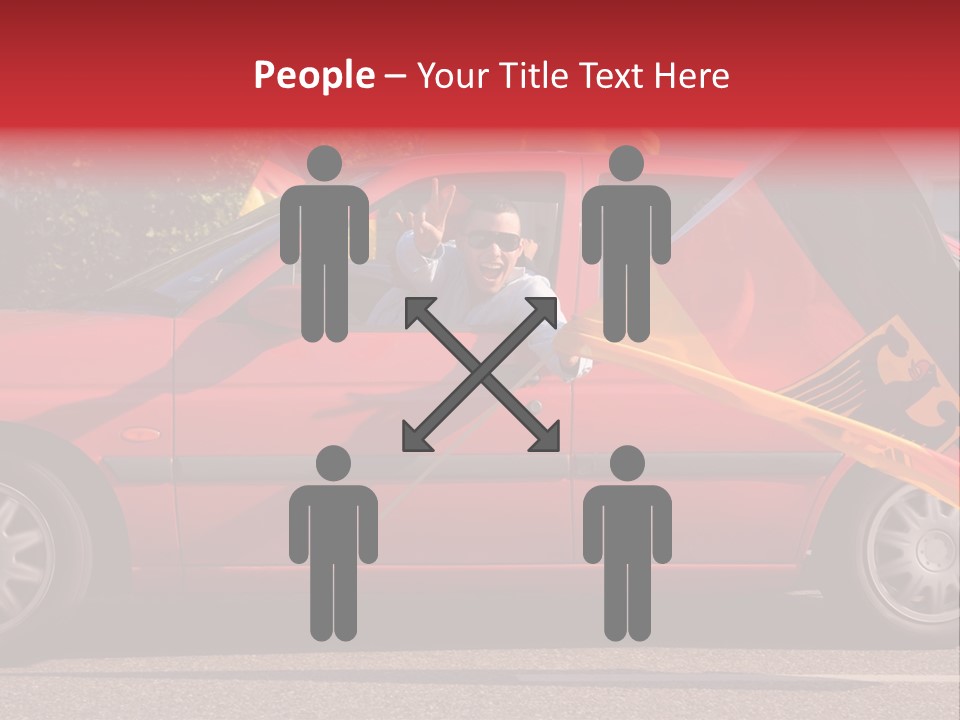 Stretch Isolated Woman PowerPoint Template