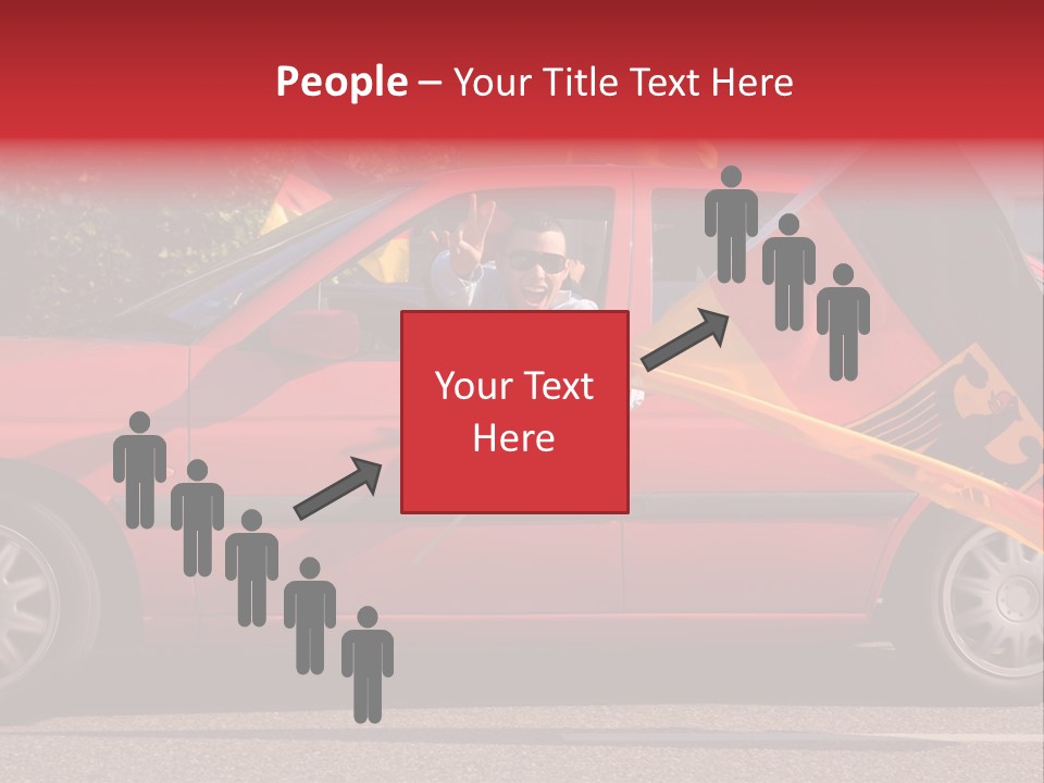 Stretch Isolated Woman PowerPoint Template