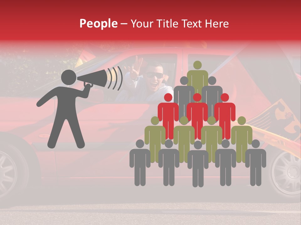 Stretch Isolated Woman PowerPoint Template