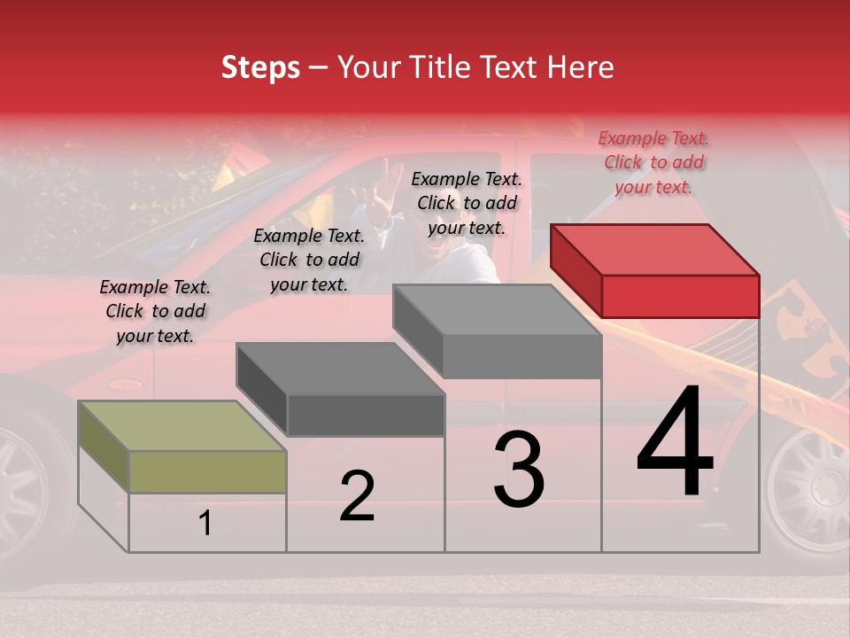 Stretch Isolated Woman PowerPoint Template