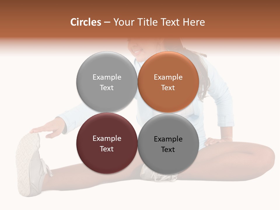 Stretch Isolated Woman PowerPoint Template