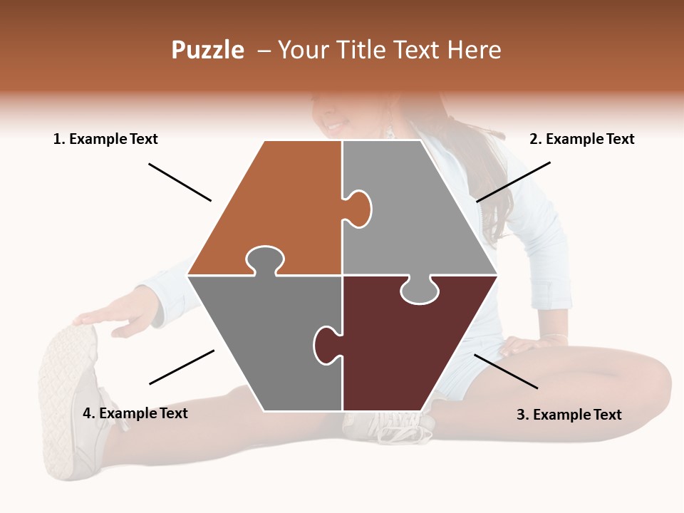 Stretch Isolated Woman PowerPoint Template