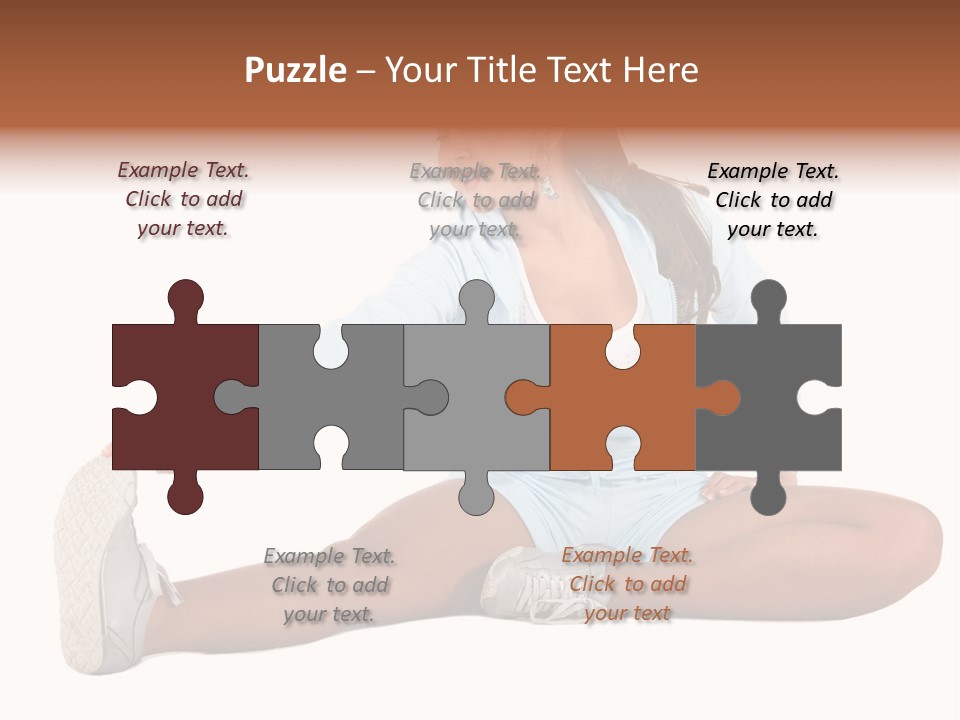 Stretch Isolated Woman PowerPoint Template