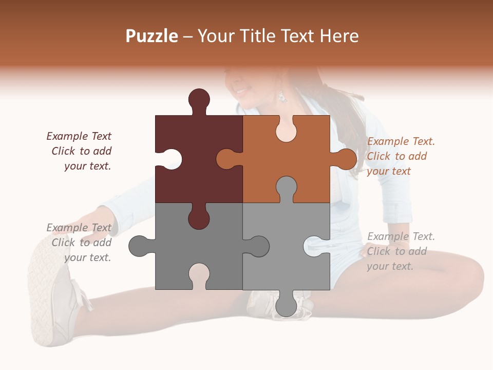 Stretch Isolated Woman PowerPoint Template