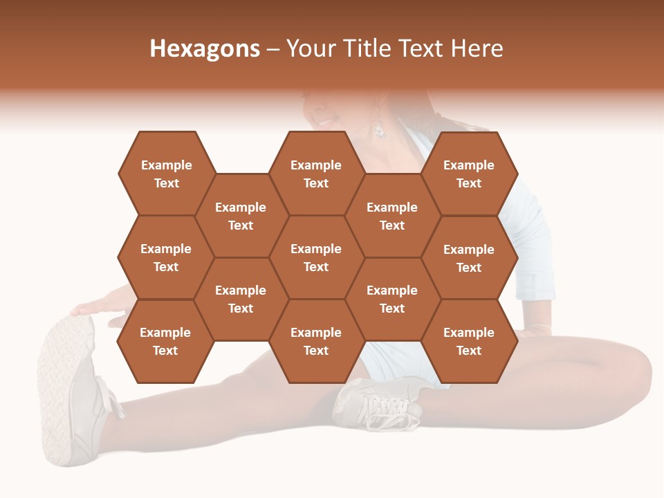 Stretch Isolated Woman PowerPoint Template