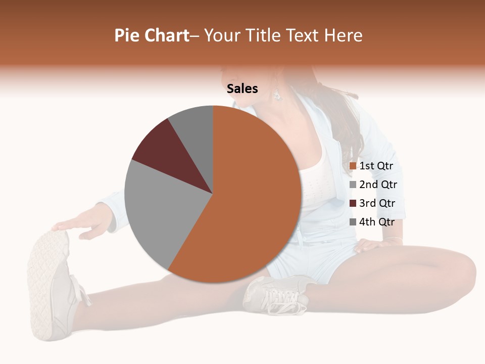 Stretch Isolated Woman PowerPoint Template