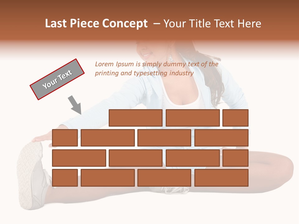 Stretch Isolated Woman PowerPoint Template