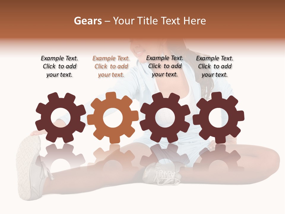 Stretch Isolated Woman PowerPoint Template