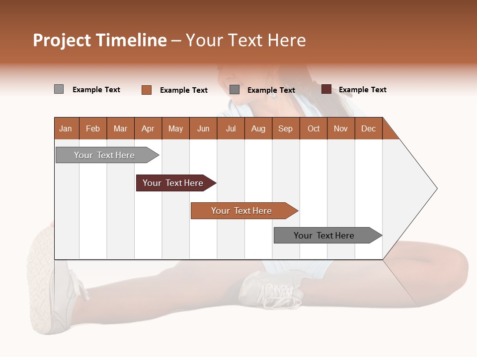 Stretch Isolated Woman PowerPoint Template
