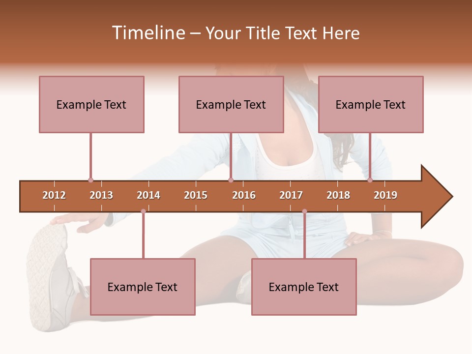 Stretch Isolated Woman PowerPoint Template