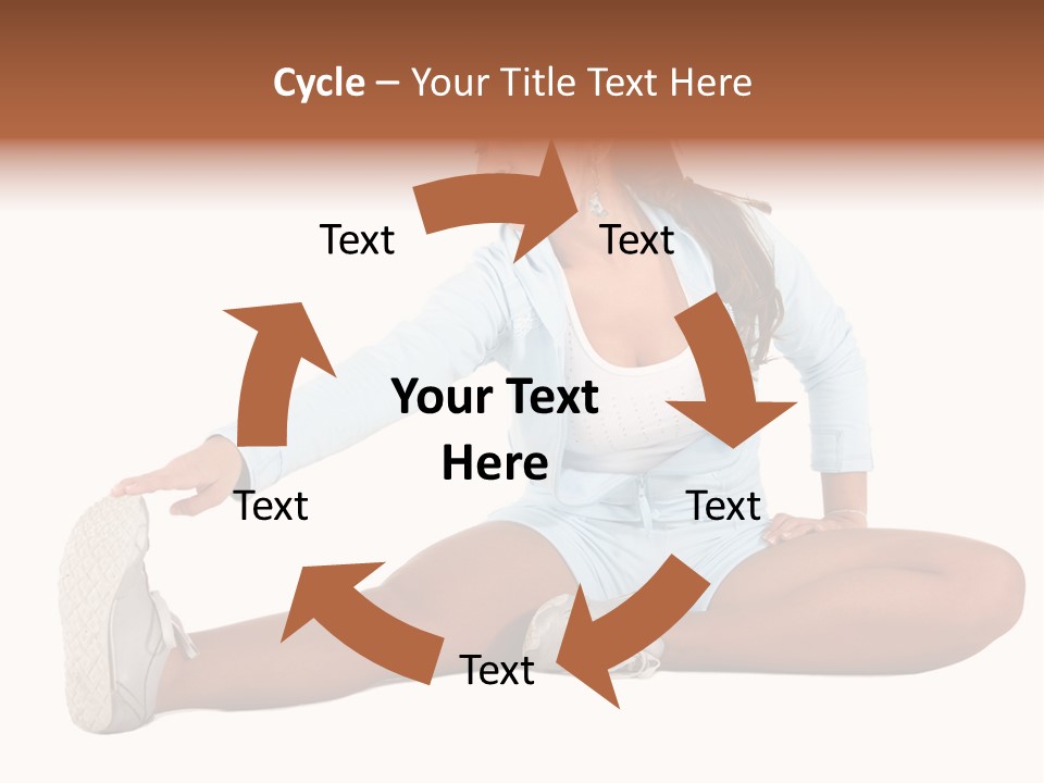 Stretch Isolated Woman PowerPoint Template