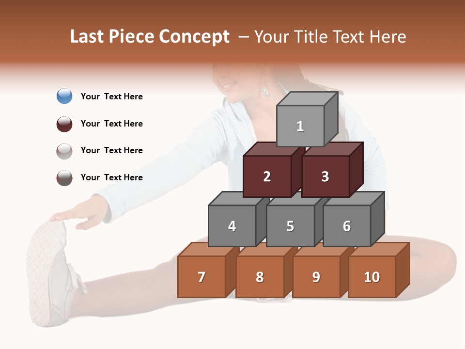 Stretch Isolated Woman PowerPoint Template