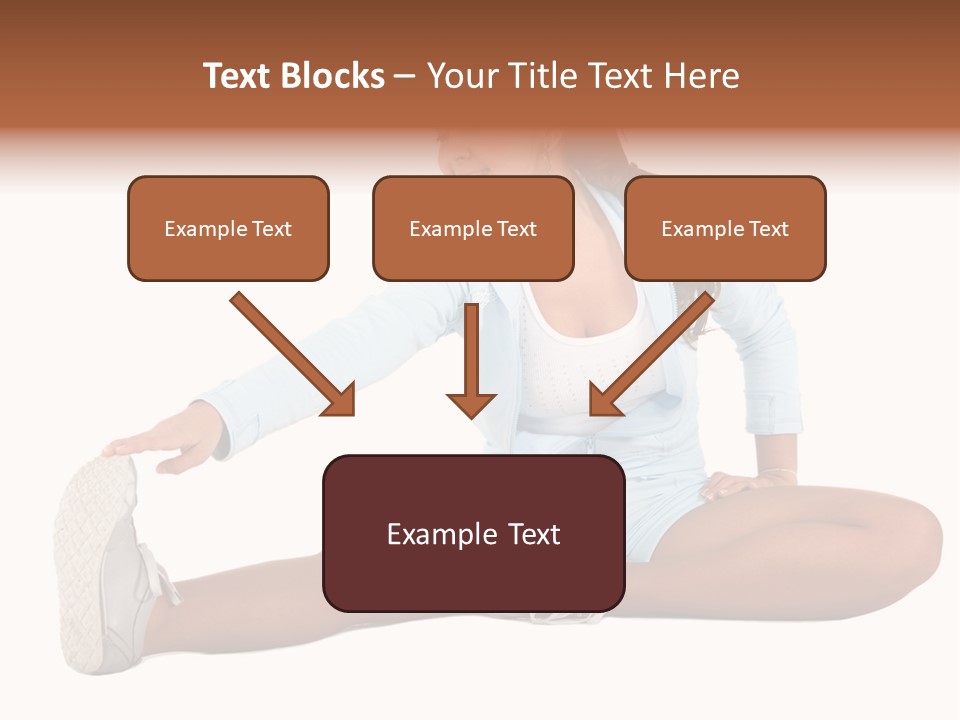 Stretch Isolated Woman PowerPoint Template