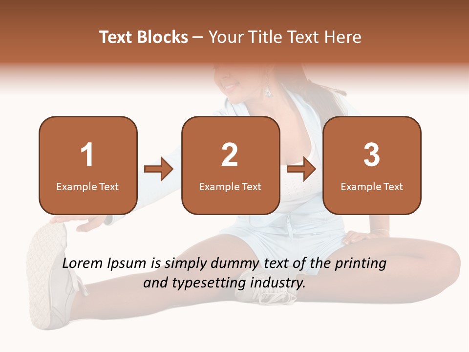 Stretch Isolated Woman PowerPoint Template