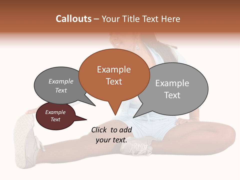 Stretch Isolated Woman PowerPoint Template
