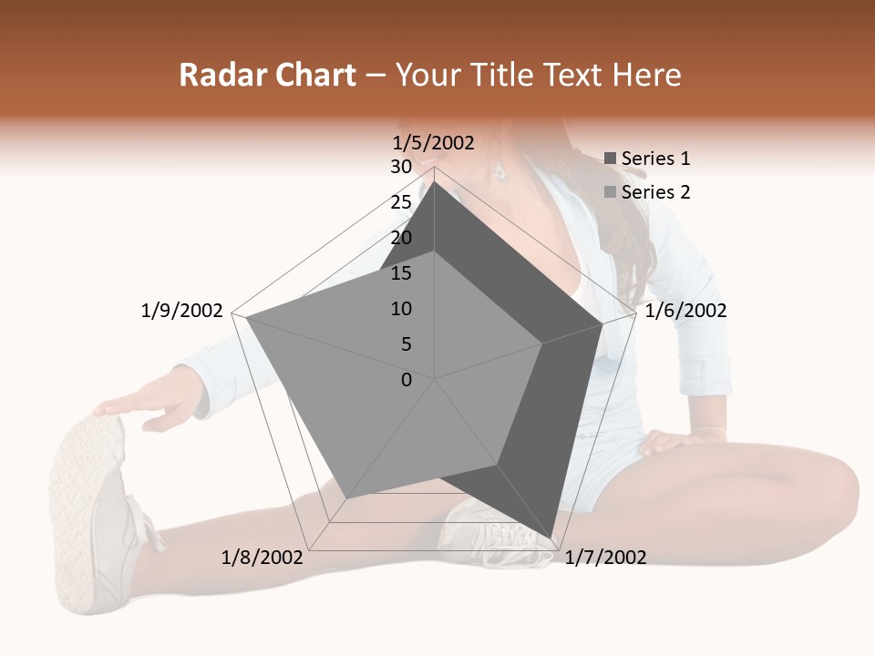 Stretch Isolated Woman PowerPoint Template