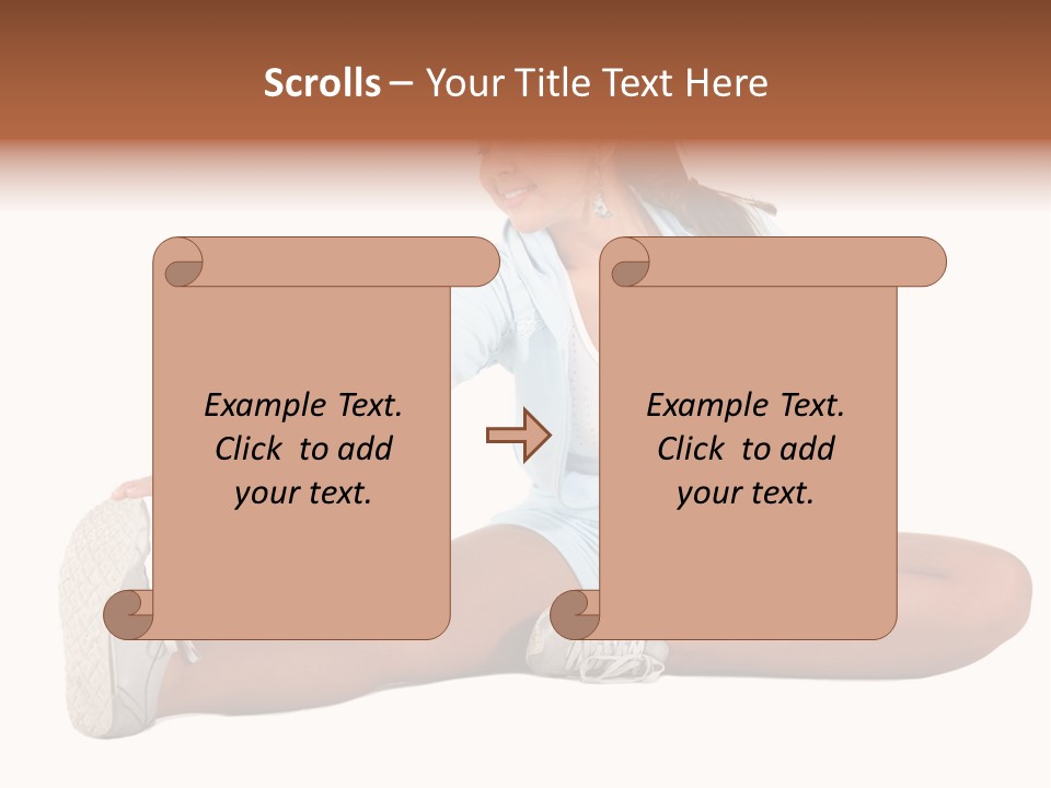 Stretch Isolated Woman PowerPoint Template