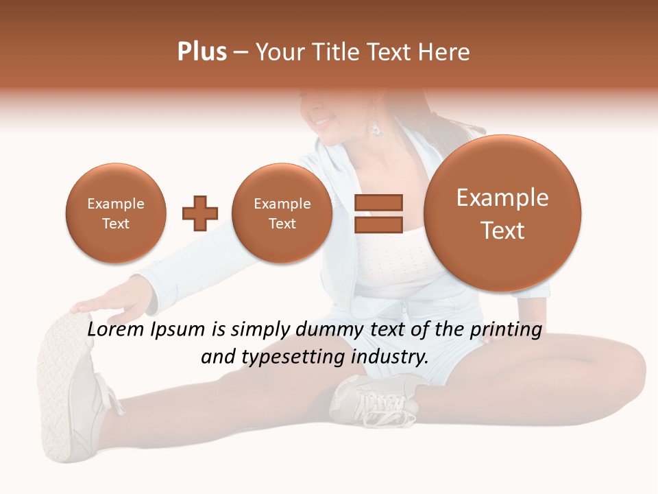 Stretch Isolated Woman PowerPoint Template