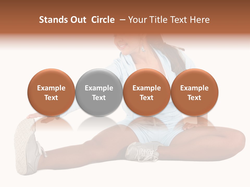 Stretch Isolated Woman PowerPoint Template