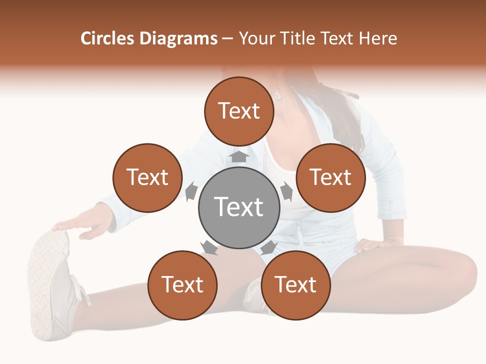 Stretch Isolated Woman PowerPoint Template
