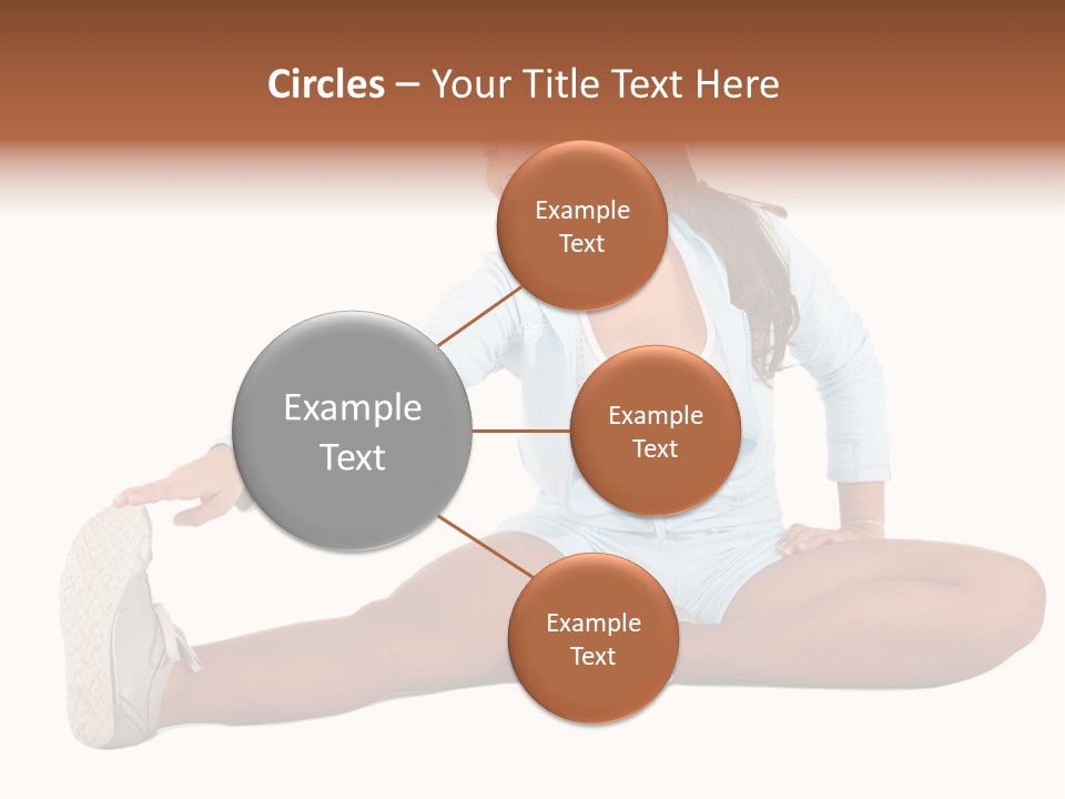 Stretch Isolated Woman PowerPoint Template