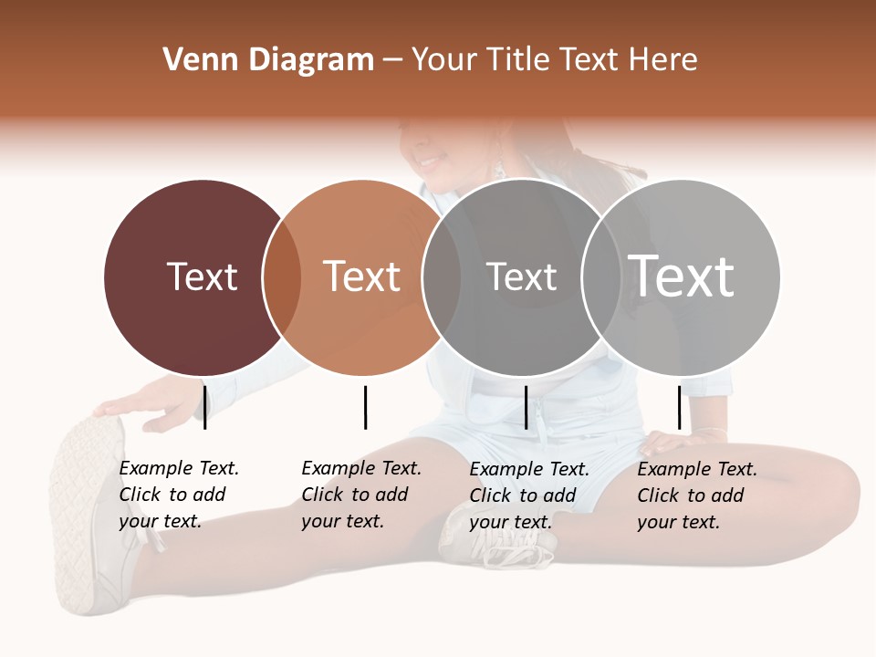 Stretch Isolated Woman PowerPoint Template