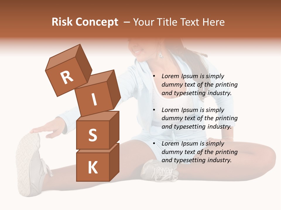 Stretch Isolated Woman PowerPoint Template