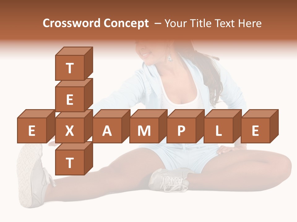 Stretch Isolated Woman PowerPoint Template