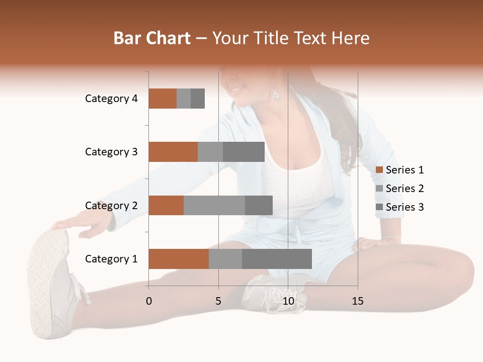 Stretch Isolated Woman PowerPoint Template