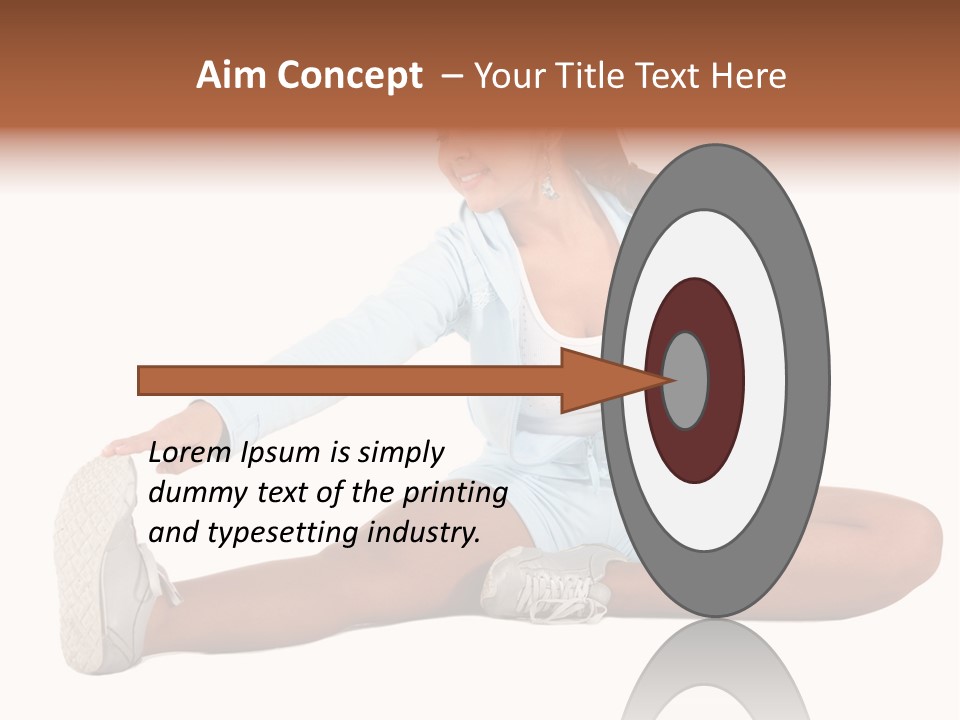 Stretch Isolated Woman PowerPoint Template