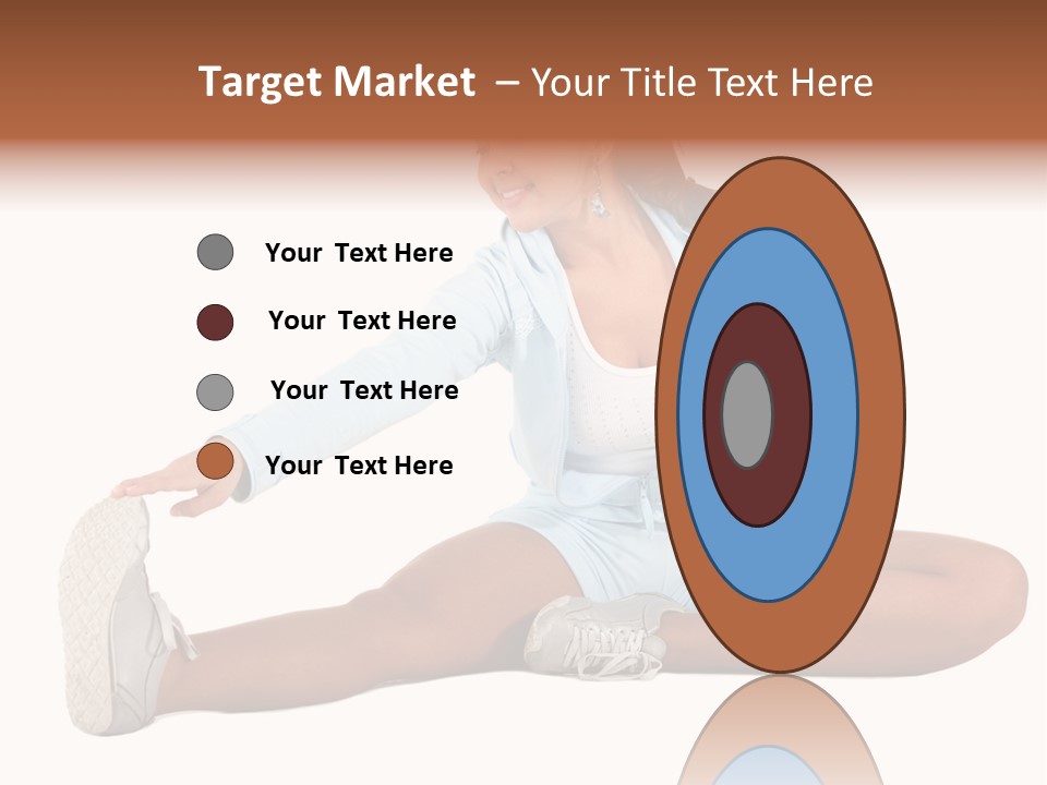 Stretch Isolated Woman PowerPoint Template