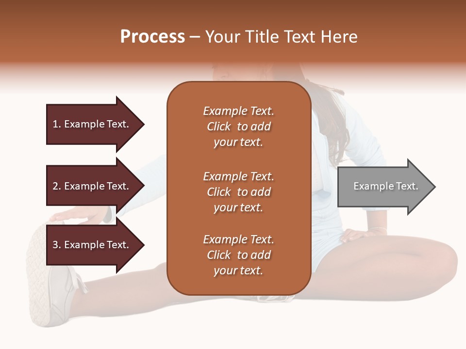 Stretch Isolated Woman PowerPoint Template
