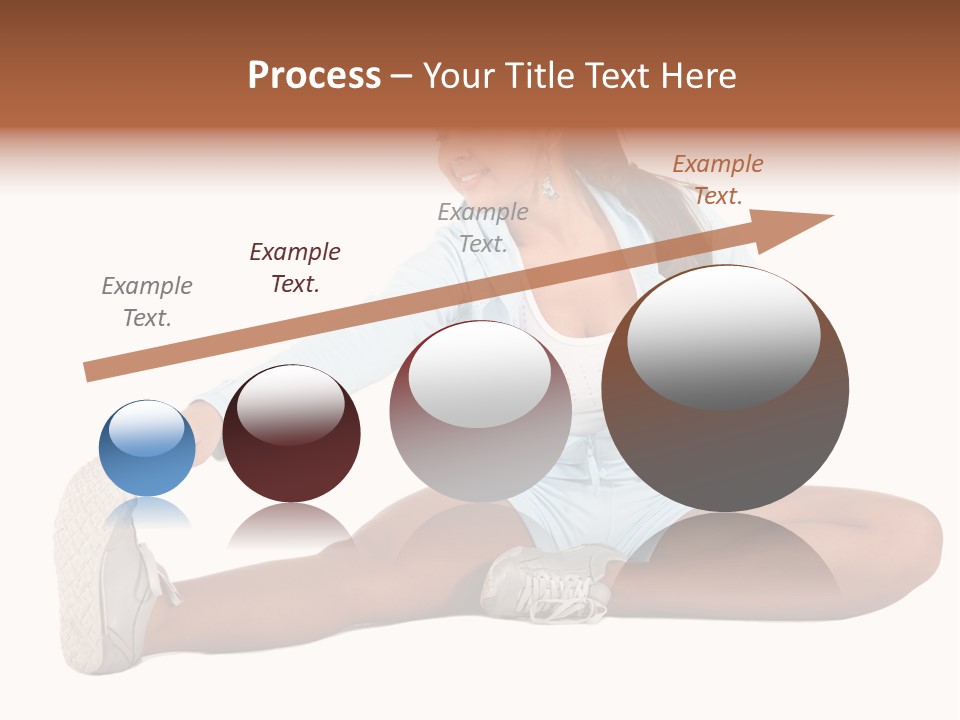Stretch Isolated Woman PowerPoint Template