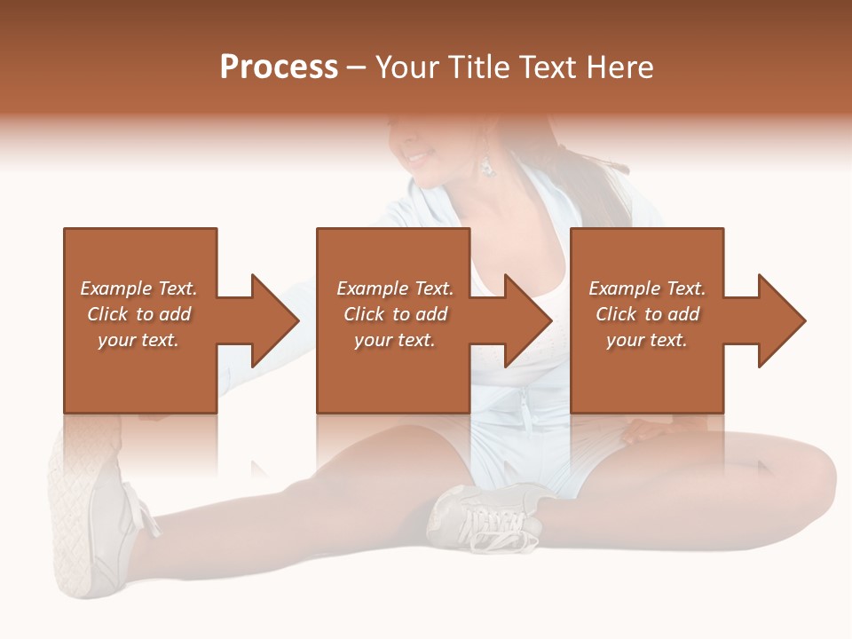 Stretch Isolated Woman PowerPoint Template