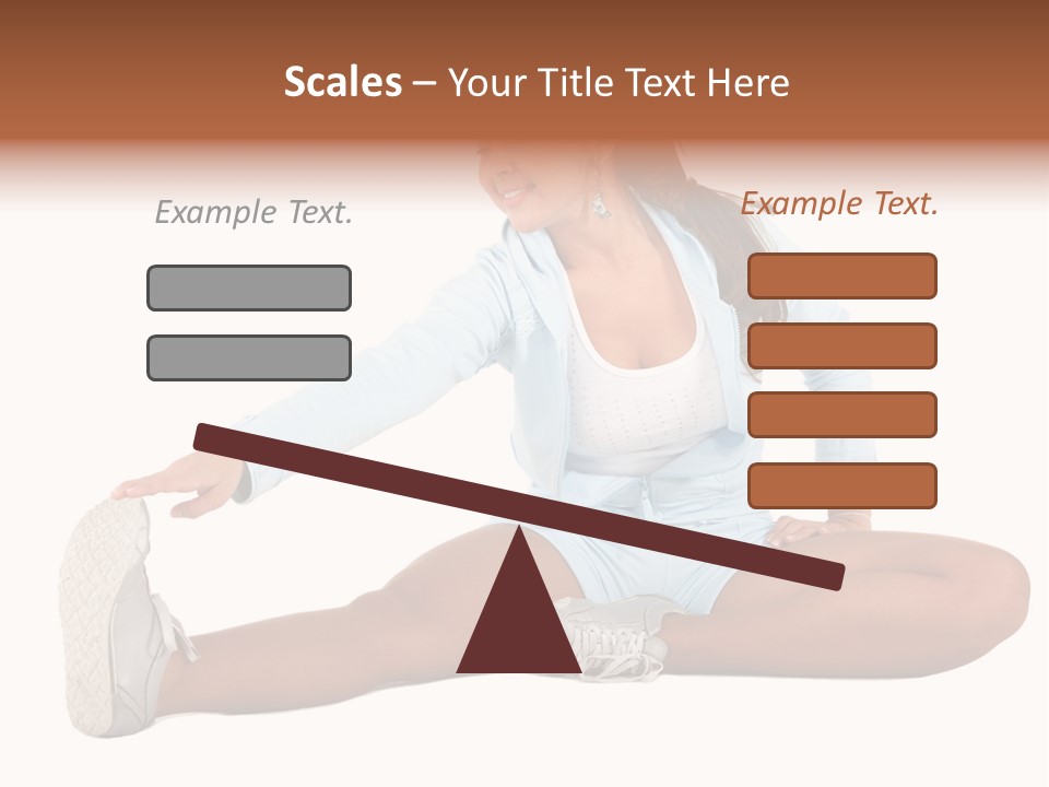 Stretch Isolated Woman PowerPoint Template