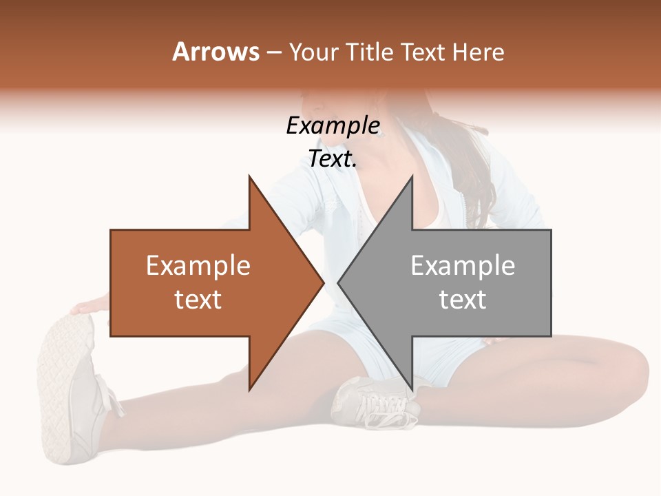 Stretch Isolated Woman PowerPoint Template